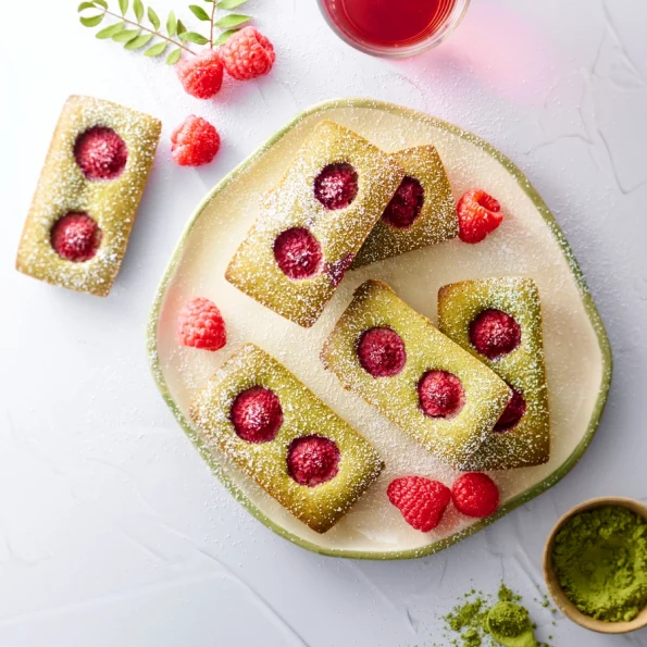 Financiers framboises matcha