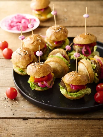 Minis burgers veggies