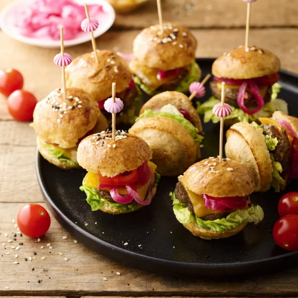 Minis burgers veggies