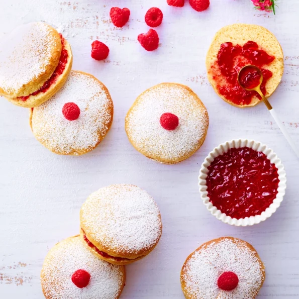 Beignets sans friture à la framboise Flexipan