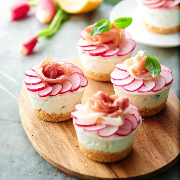 Mini cheesecake radis jambon sec Flexipan