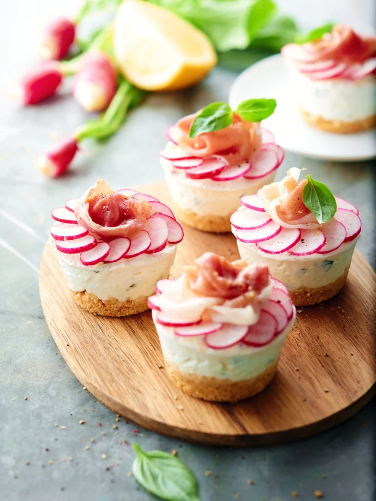 Mini cheesecake radis jambon sec Flexipan